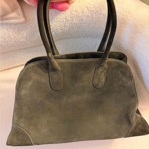 COS large suede shoulder bag